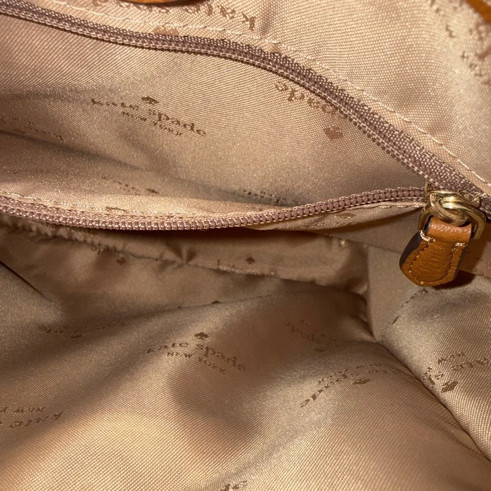 Kate Spade Leila Small Bucket Bag Pebbled Leather Warm Gingerbread